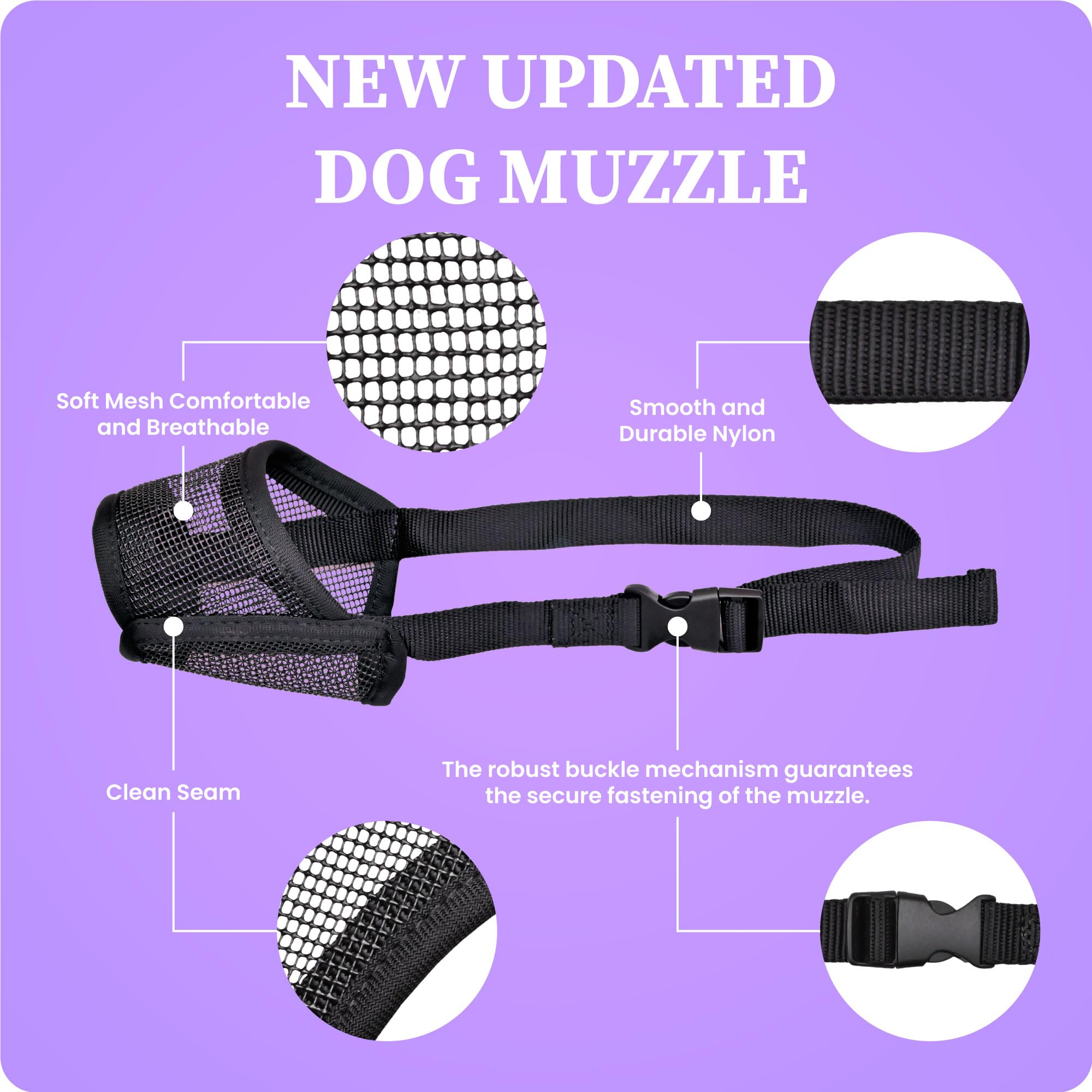 Flintstone bozal-perro-grande-ajuste-cuello, ajuste seguro para salidas y entrenamiento.