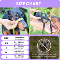 Flintstone bozal-perro-grande-malla-suave-nariz, protección sin fricción durante uso.