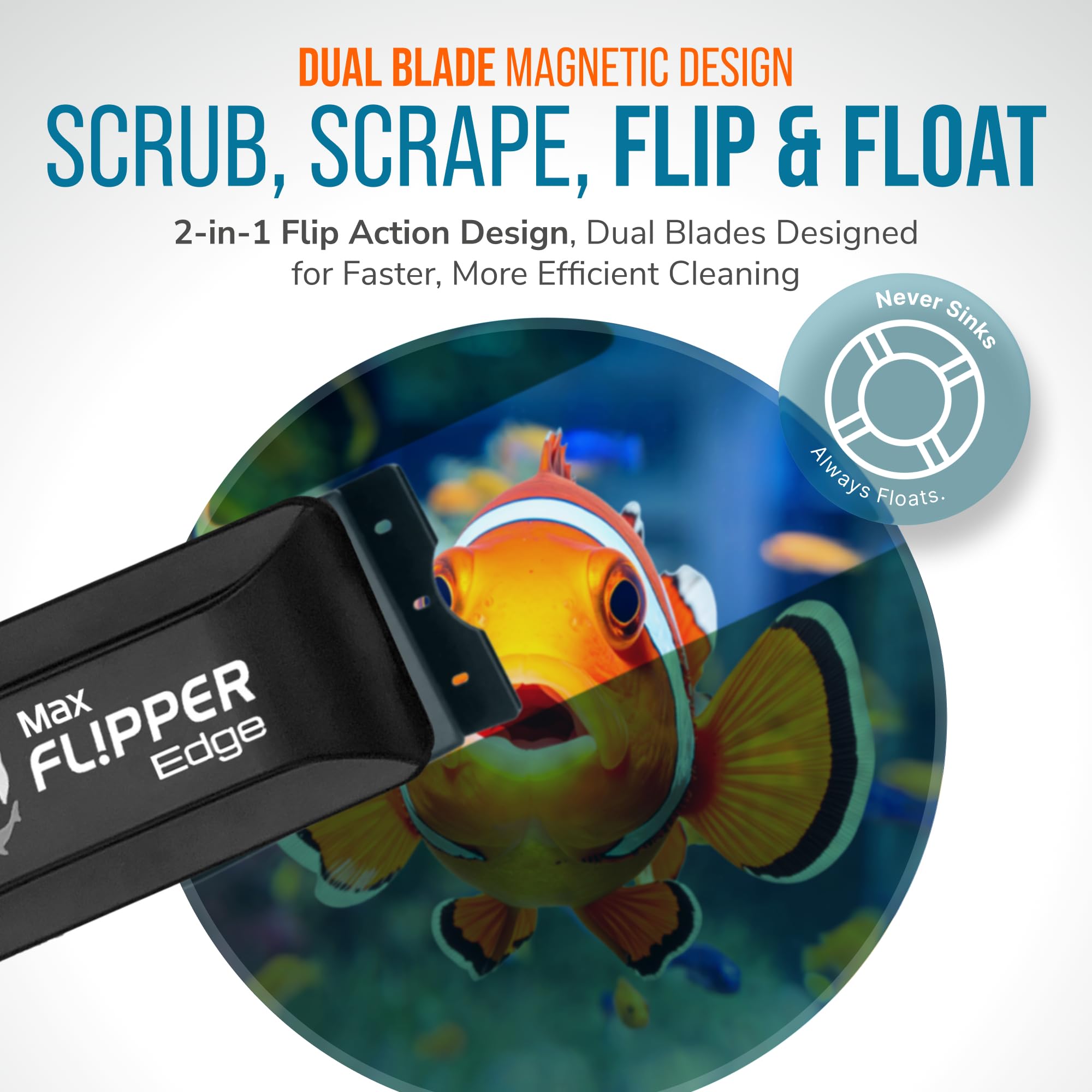 FLIPPER EDGE MAX: imanes potentes en acción para un raspado estable.