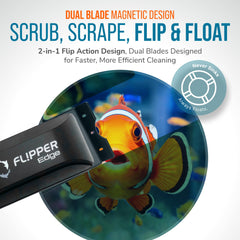 FL!PPER Edge raspador de algas flotante facilita la limpieza.