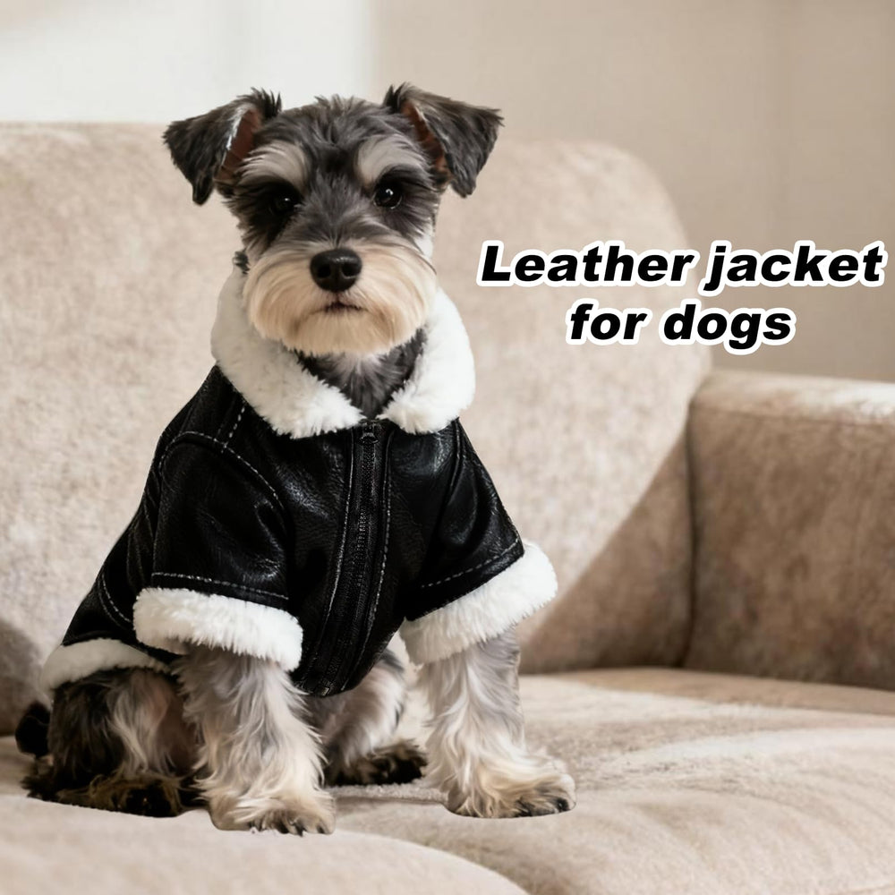 Diseño biker Floofelove para perro pequeño, estilo moderno para salidas urbanas.