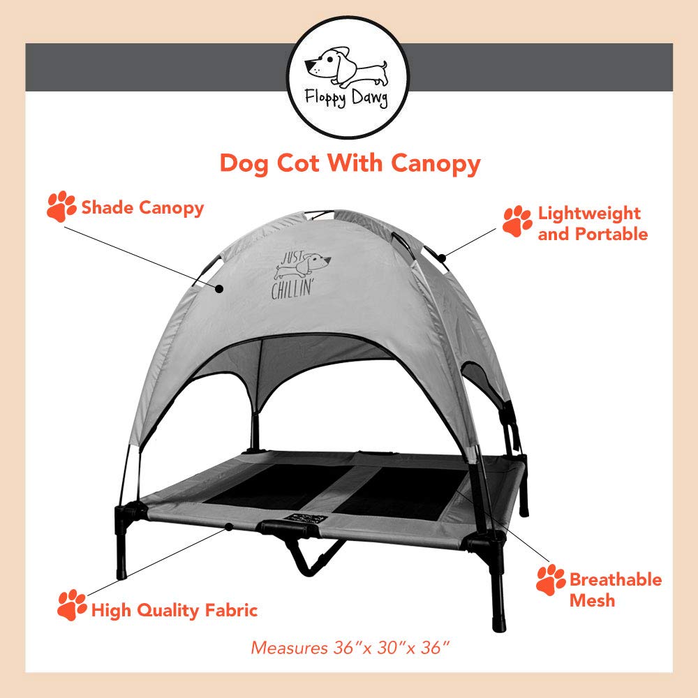 Floppy Dawg medidas 91 cm x 76 cm x 109 cm para perros grandes.