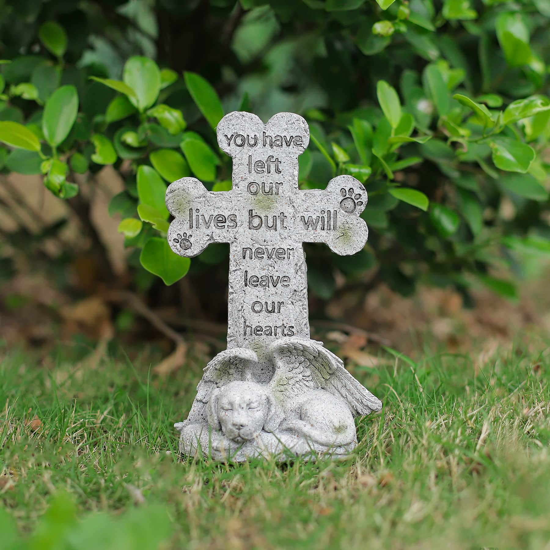 Floryden acabado piedra en estatua memorial para perro dormido
