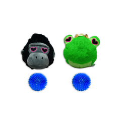 Flourish Love Frog 2-en-1, juguete para perro activo, estimulando juego y mordida segura.