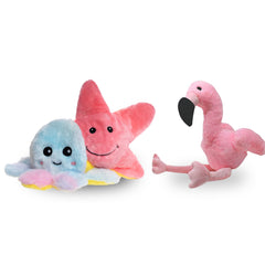 Flourish Pets 3 en 1 con flamenco: juguete duradero para perros activos y masticadores.