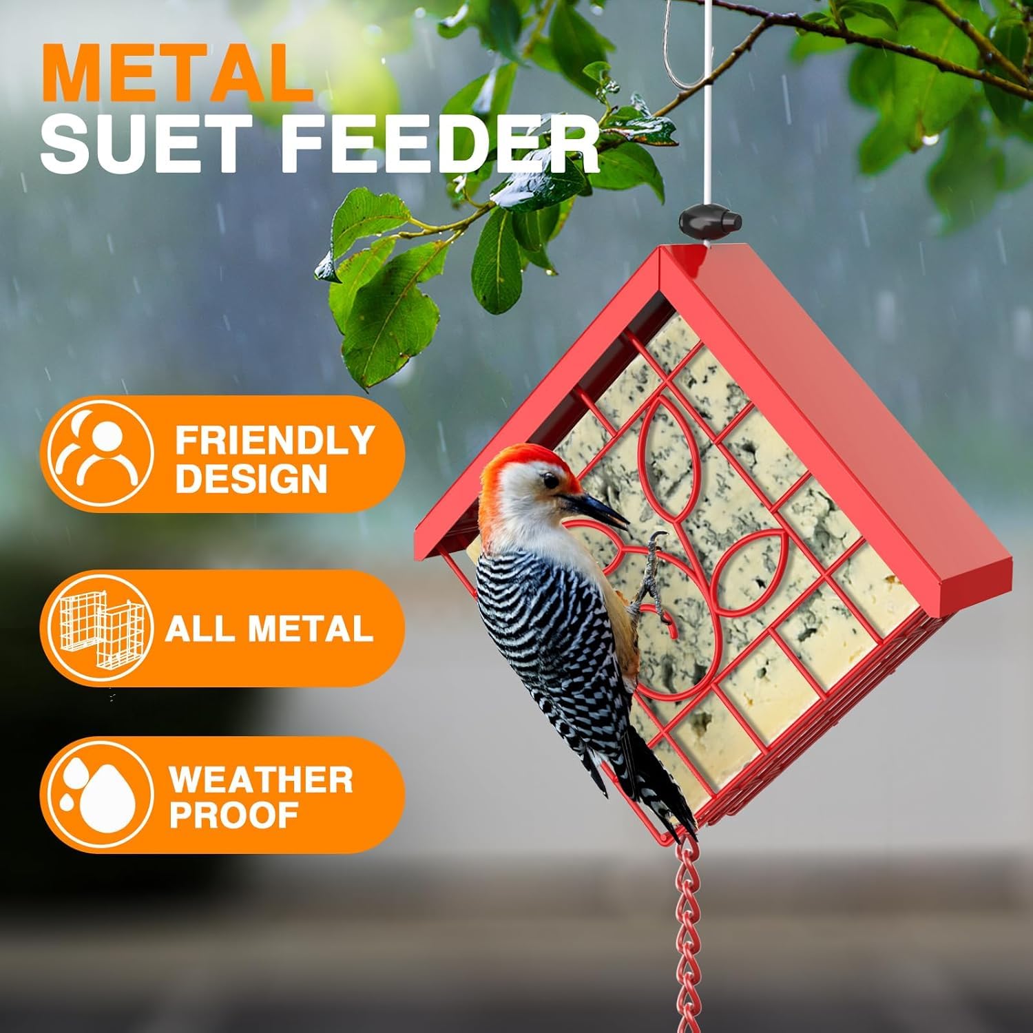 FlowaFoli: jaula de metal resistente con techo protector para exteriores