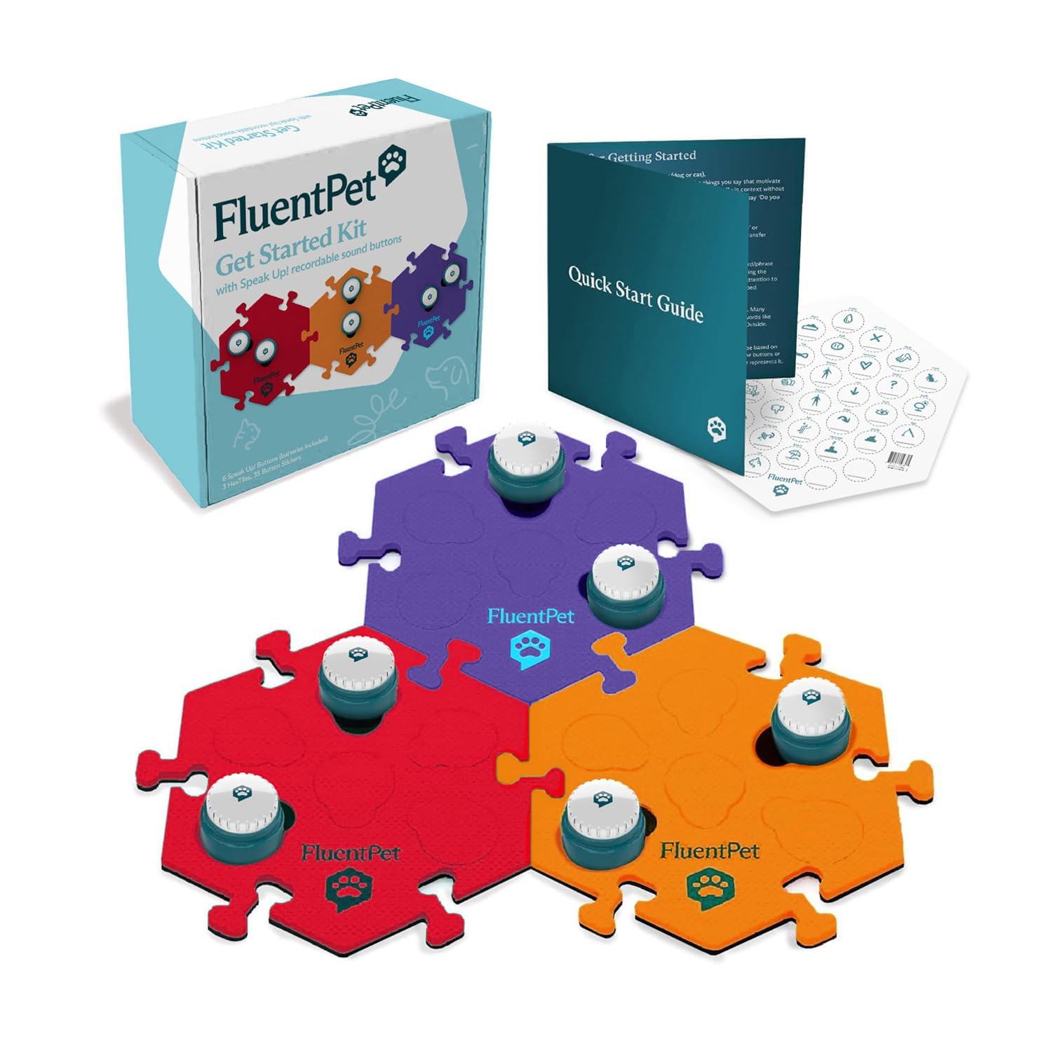 FluentPet Speak Up! - botones-registrables para expresar necesidades de tu mascota.