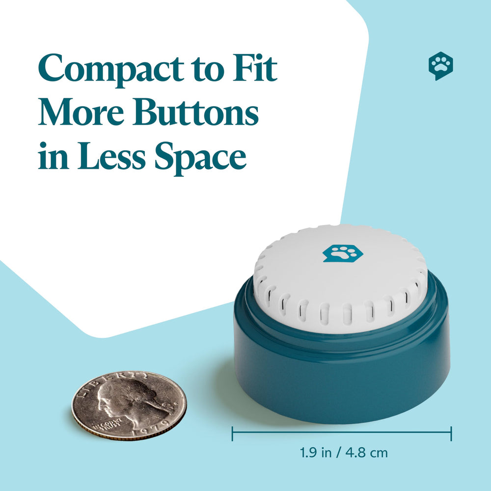 FluentPet Speak Up Button baterías incluidas: listo para empezar entrenamiento inmediato.