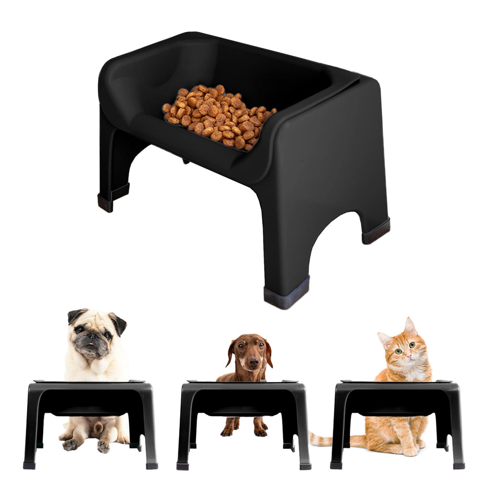 Fluff Trough tazón elevado para perro facilita comer con menos esfuerzo.