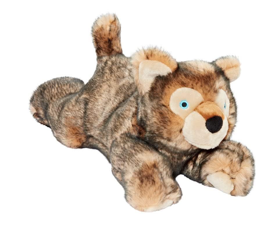 Fluff & Tuff Lobo Wolf Pup con orejas erguidas, perfecto para consolar durante la siesta