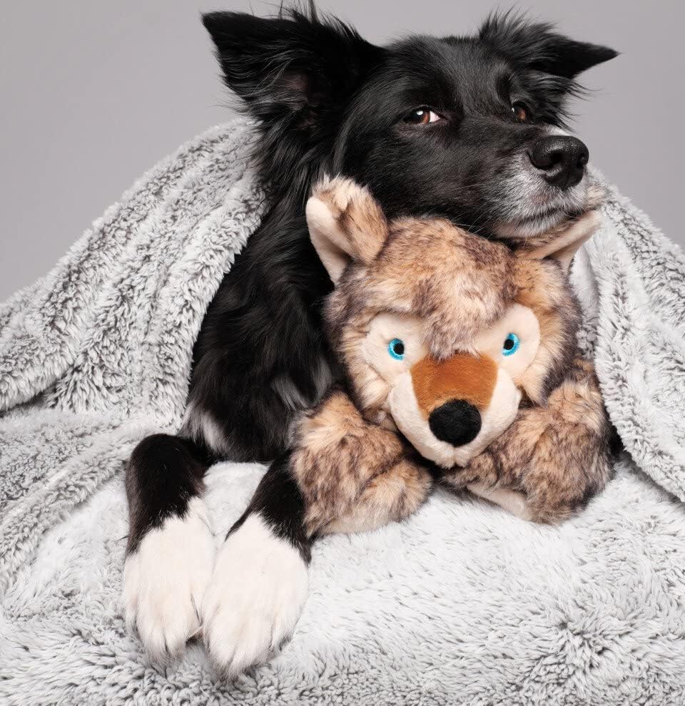 Fluff & Tuff Lobo Wolf Pup, tamaño XL de 20 pulgadas, para perros grandes