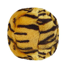 Pelota tigre Fluff & Tuff para perros, ideal para juego activo y lavado fácil.