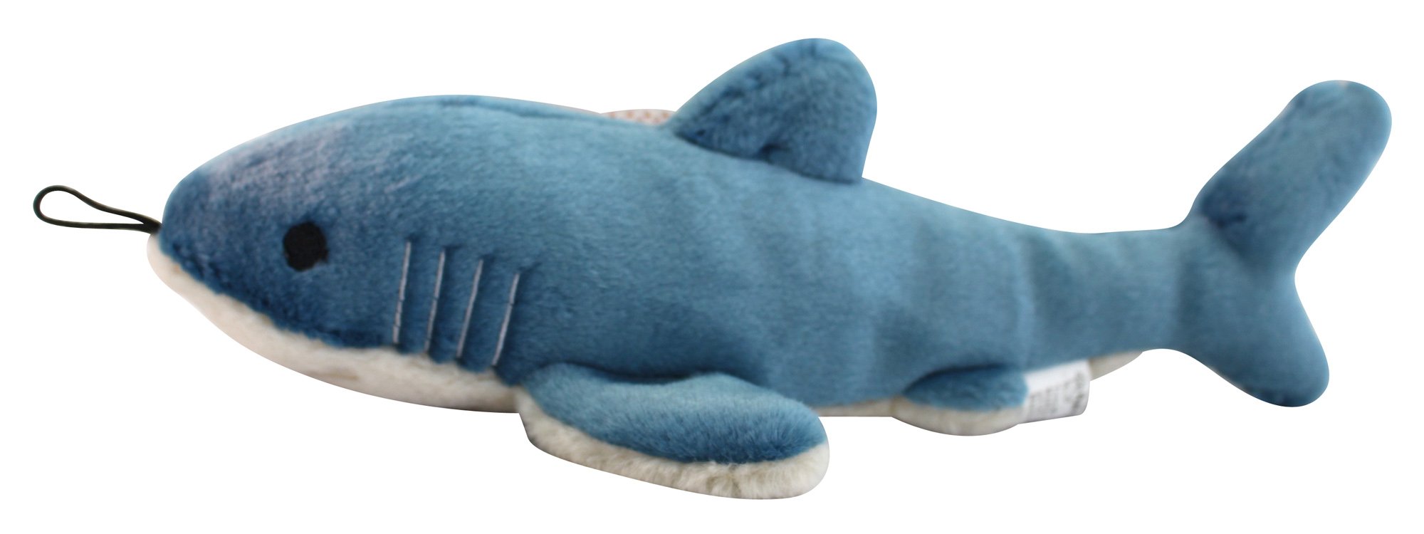 Fluff & Tuff Tank Shark, juguete resistente para perros pequeños, ideal para tirar y traer