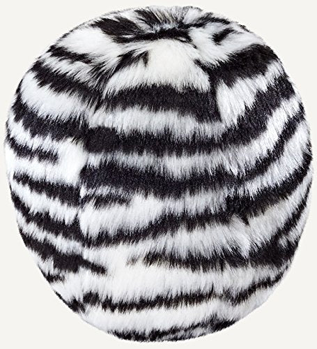 Pelota Zebra de Fluff & Tuff, peluche duradero para juego activo y lavado a máquina