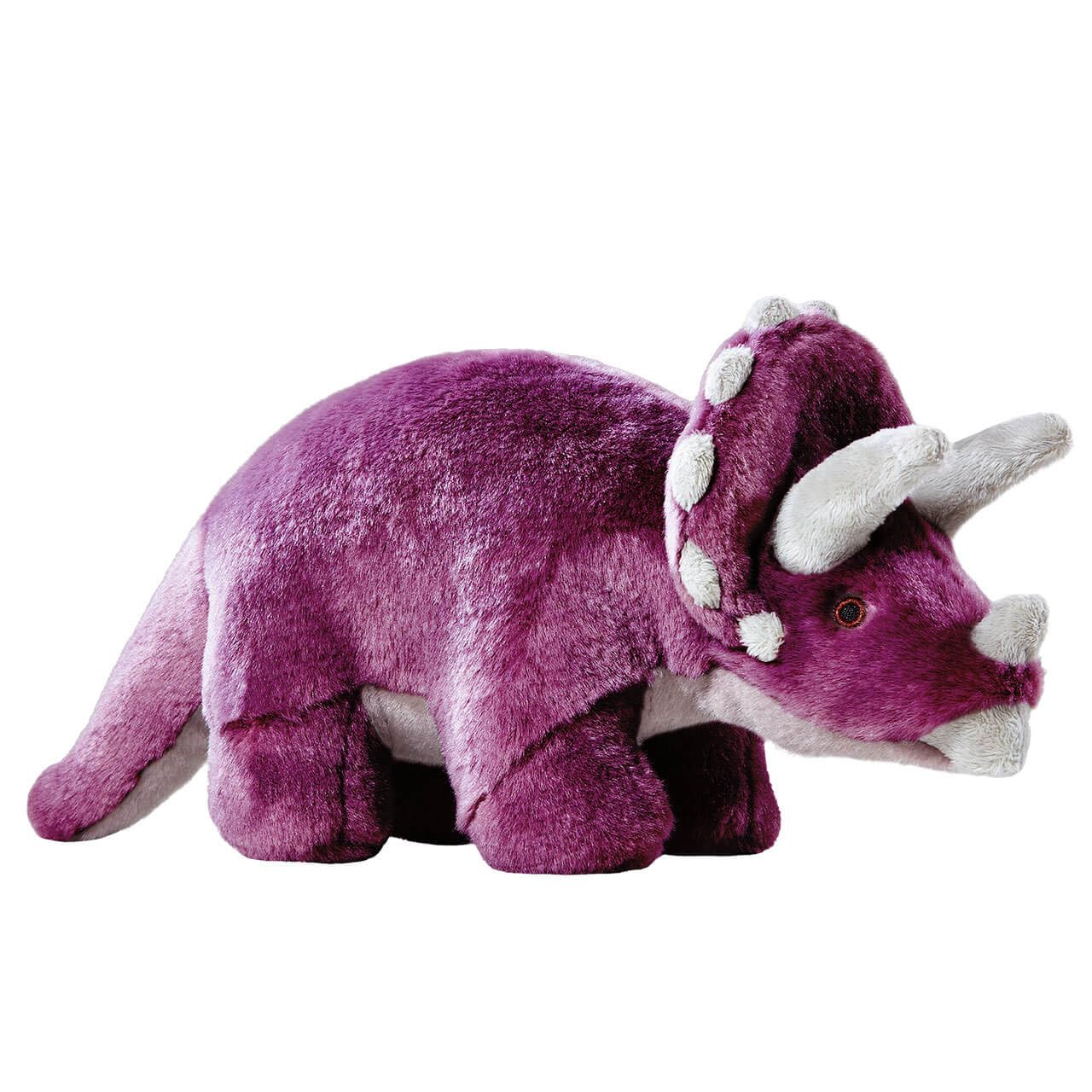 Fluff & Tuff Charlie Triceratops: peluche resistente para morder y acurrucarse