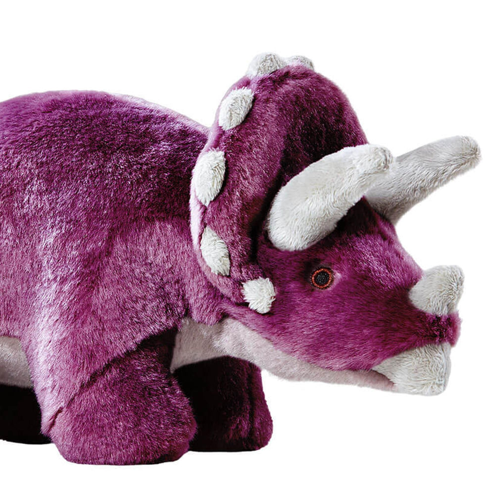 Fluff & Tuff Charlie Triceratops: juguete duradero para juegos interactivos y entrenamiento suave