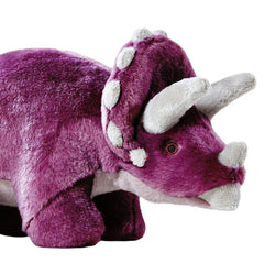Fluff & Tuff Charlie Triceratops: juguete duradero para juegos interactivos y entrenamiento suave