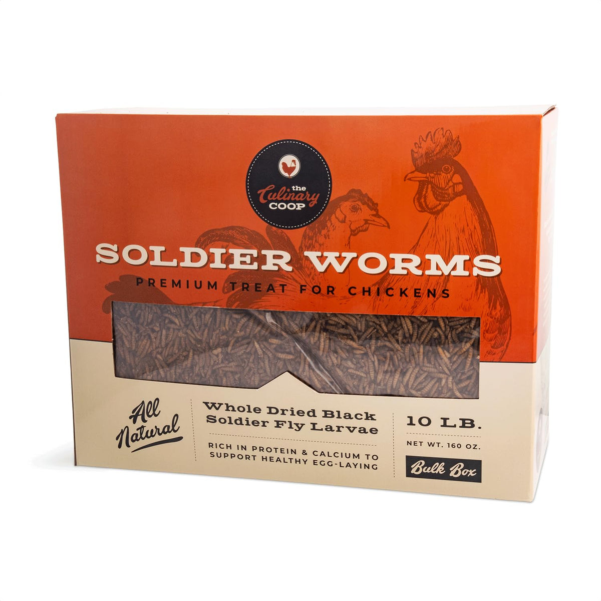 Gusanos soldados secos Fluker's Culinary Coop de 10 libras para gallinas, proteína