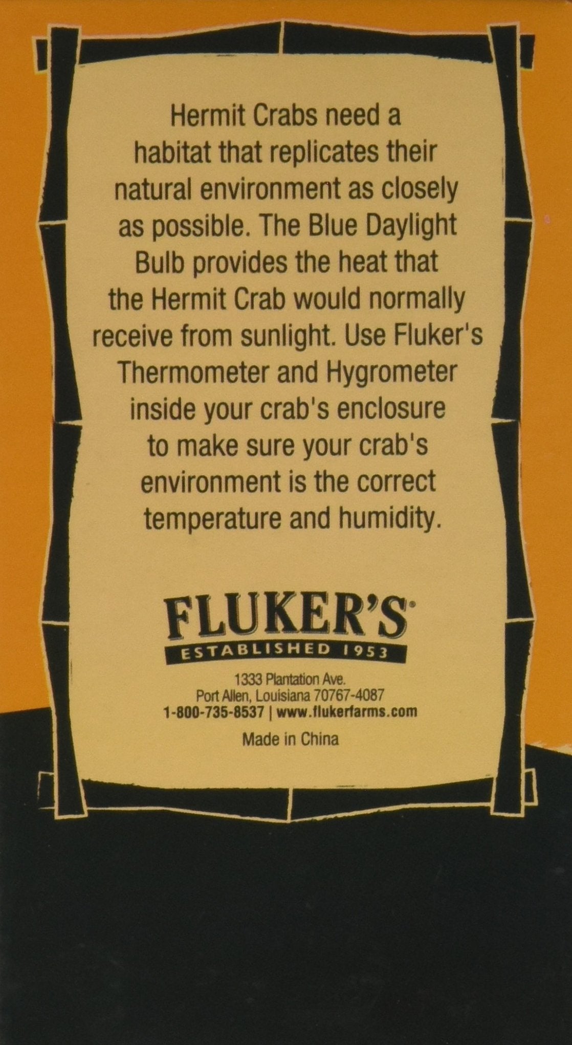 Fluker's lampara diurna 60w para hábitat, facilita observar comportamientos y temperatura.