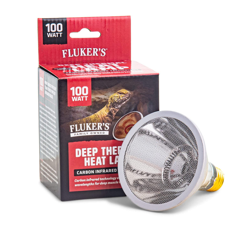 Fluker's lampara termica profunda para reptiles con reflector parabólico ofrece calor eficiente.