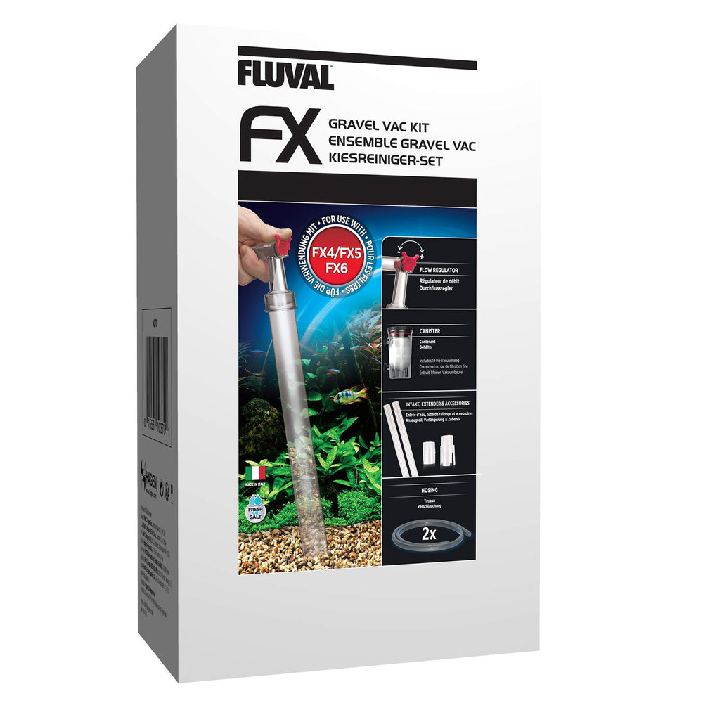 Fluval A370 limpiador de grava, vista frontal, ideal para mantenimiento del sustrato