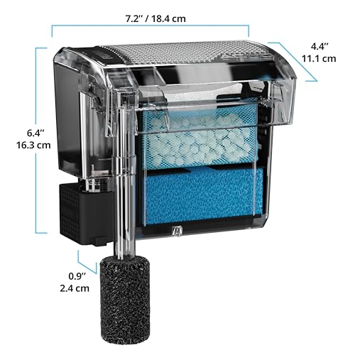 Fluval AC50, filtro de agua, lateral, instalación discreta.