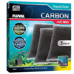 Inserto Fluval AC50 3unidades, vista frontal, ayuda a mantener el agua clara.