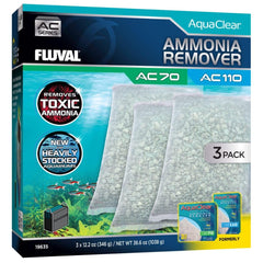 Fluval Ammonia Remover: botella en primer plano para acuario de agua dulce.