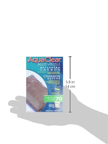 Fluval AquaClear 70 inserto carbono activo uso diario para mantenimiento del agua.