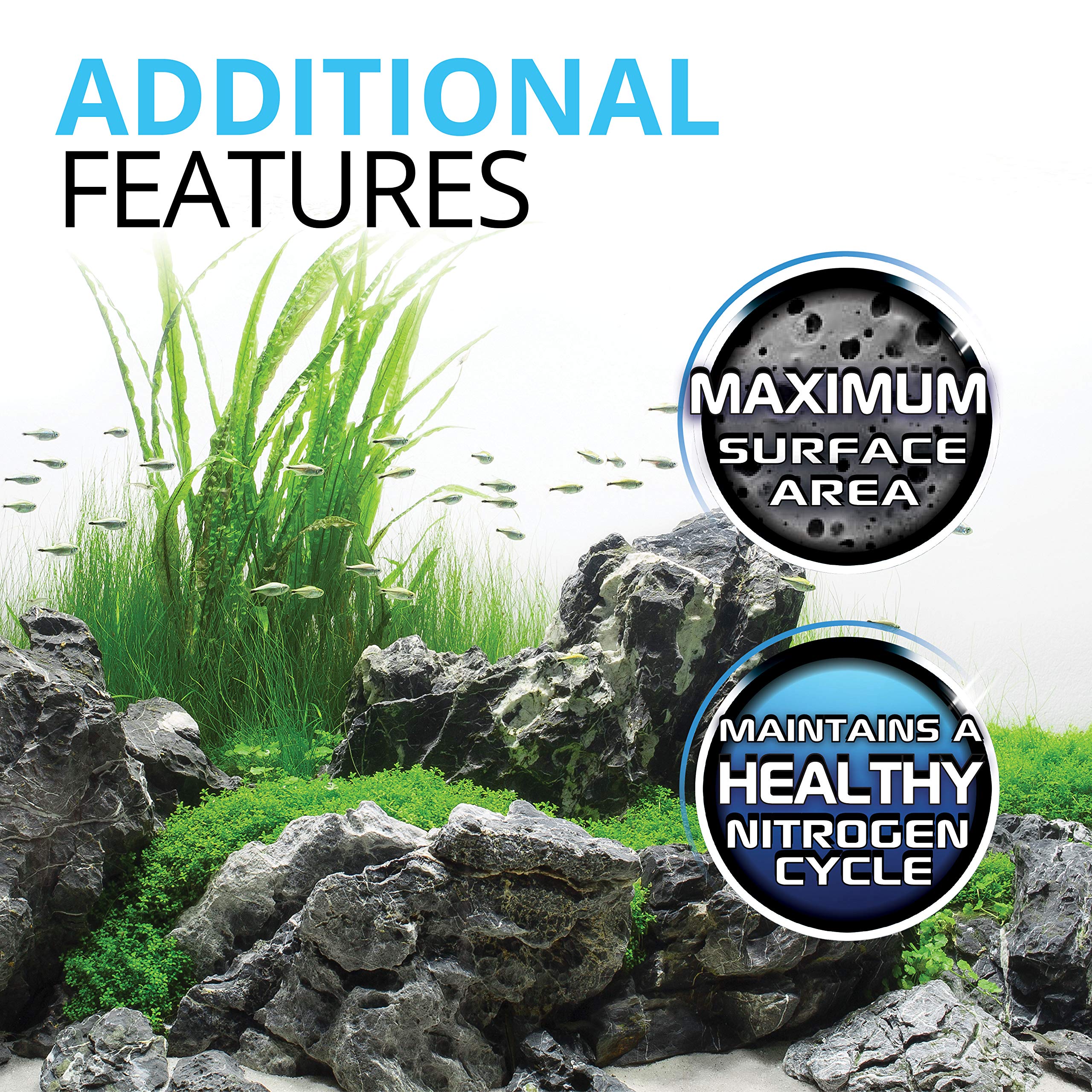 Fluval BioMax: mayor capacidad de medios para agua clara y estable.