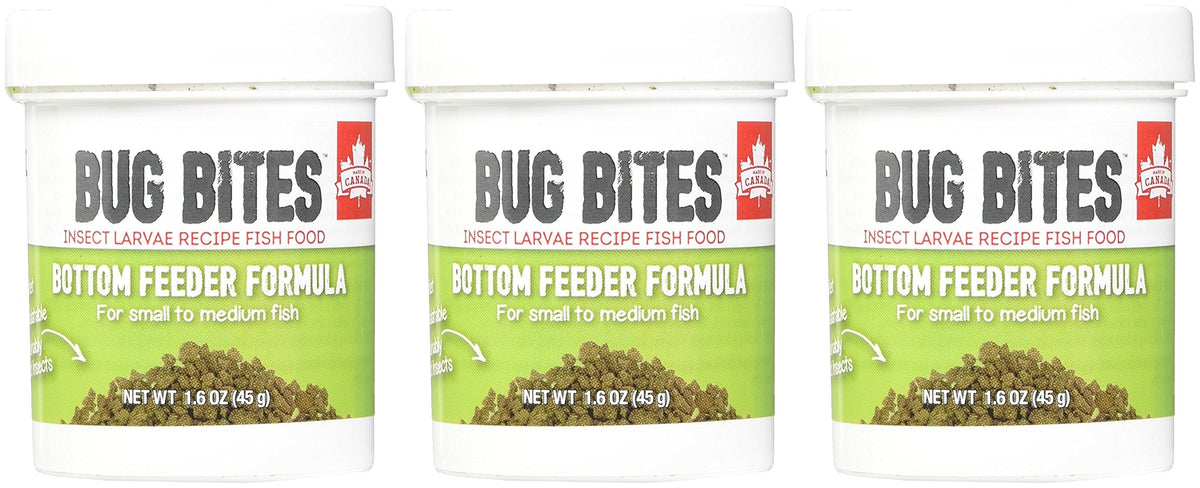 Fluval Bug Bites, alimento de fondo para peces, rico en larvas de mosca negra para peces medianos