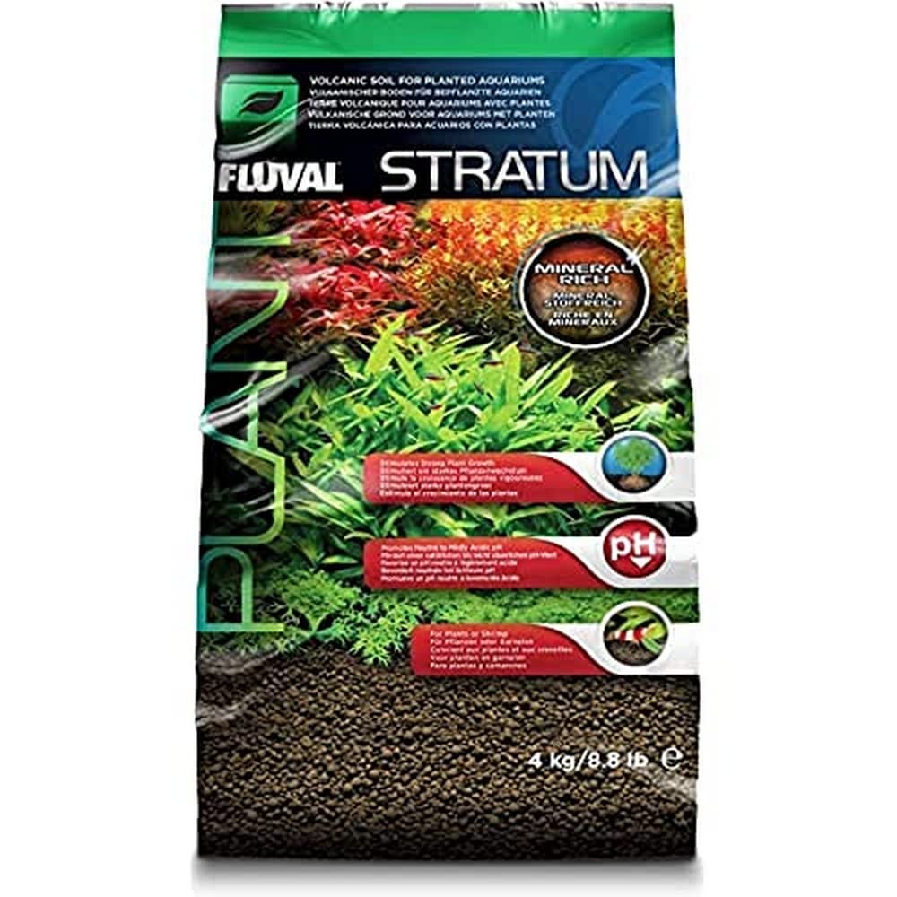 Fluval Estrato para plantas y camarones en acuario, favorece crecimiento.