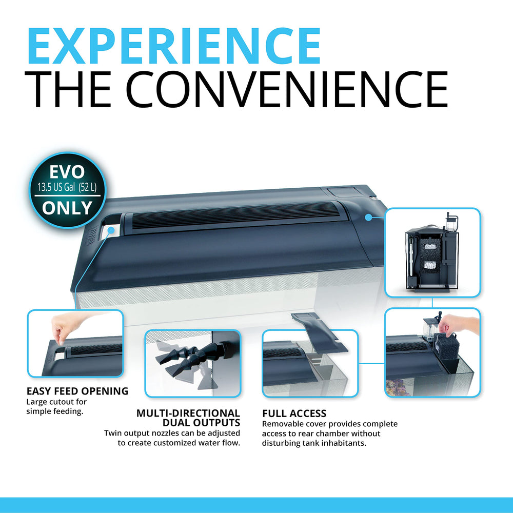 Fluval Evo XII: filtración triple para mayor claridad del agua.