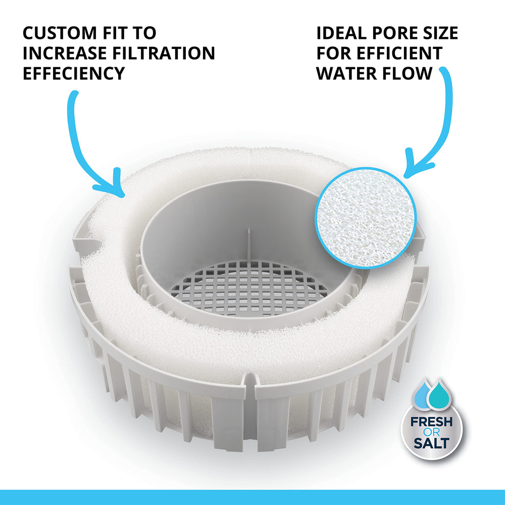 Filtración mecánica inicial Fluval FX5 apta para agua dulce y marina.