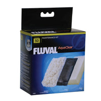 Kit de mantenimiento Fluval para AquaClear 50/200, mejora la filtración biológica en tres etapas.