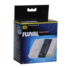 Kit de mantenimiento Fluval para AquaClear 50/200, mejora la filtración biológica en tres etapas.