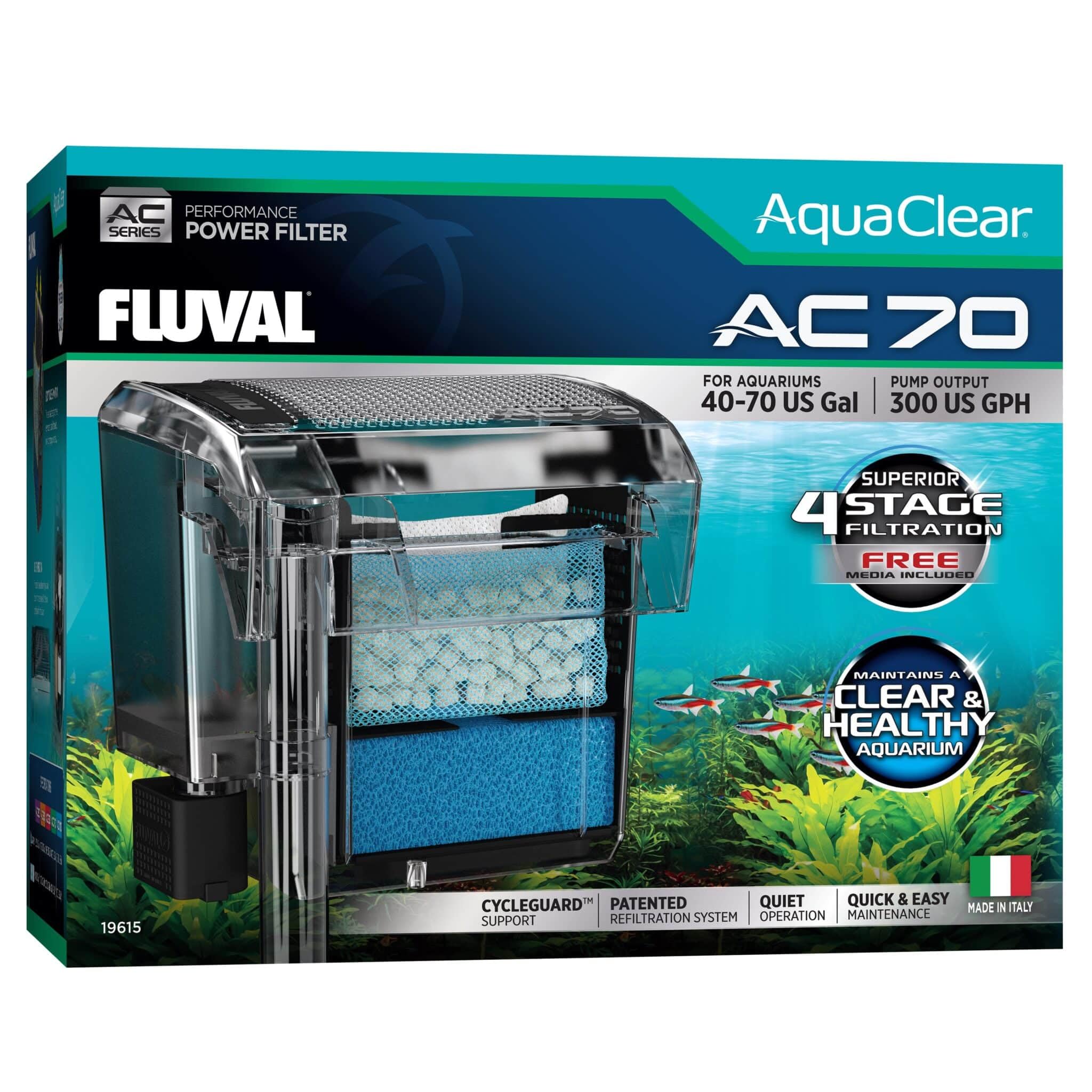 Fluval pack completo AC70: kit de medios para filtración integrada.