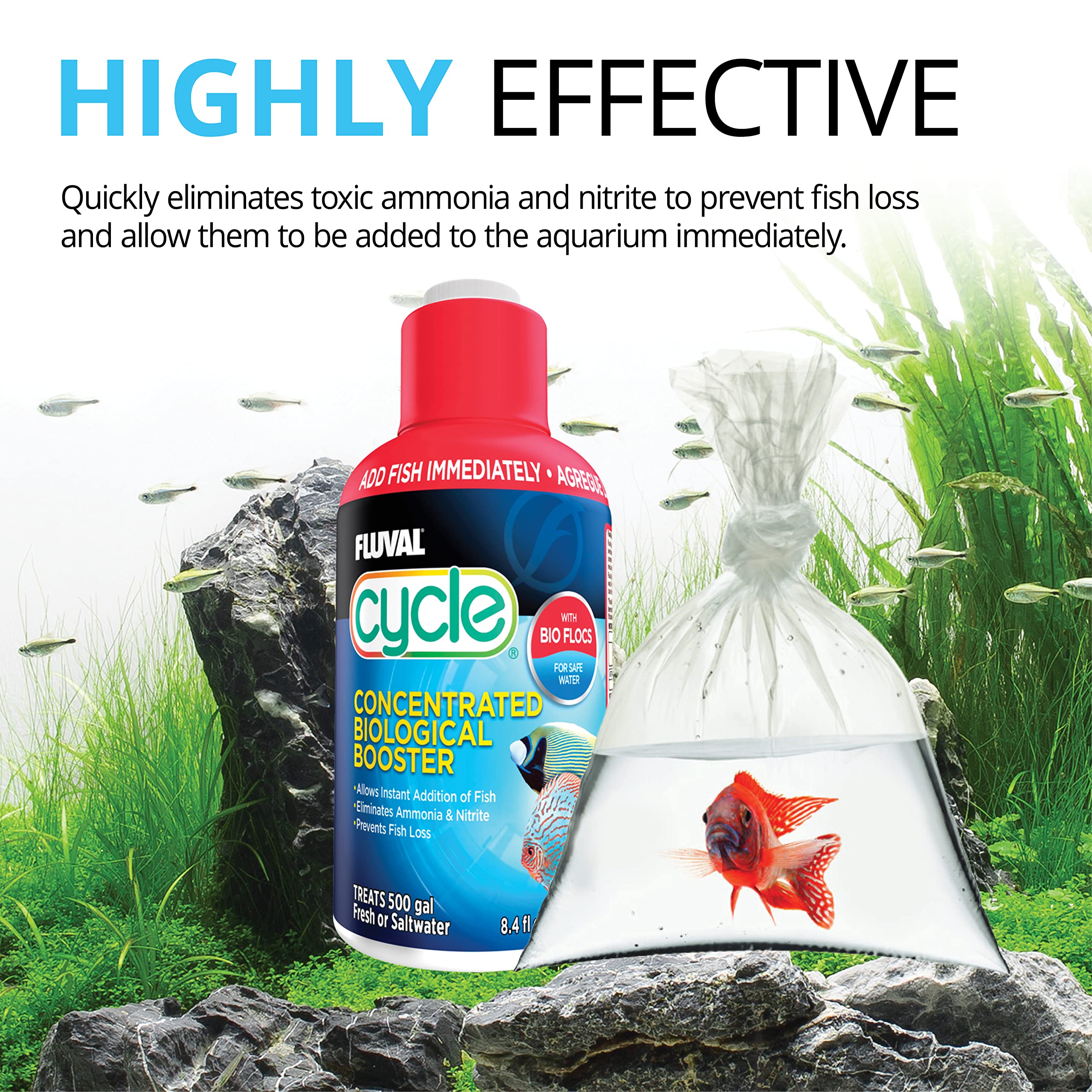 Fluval Mejorador Biologico para acuarios, uso inmediato facilita introducir peces.