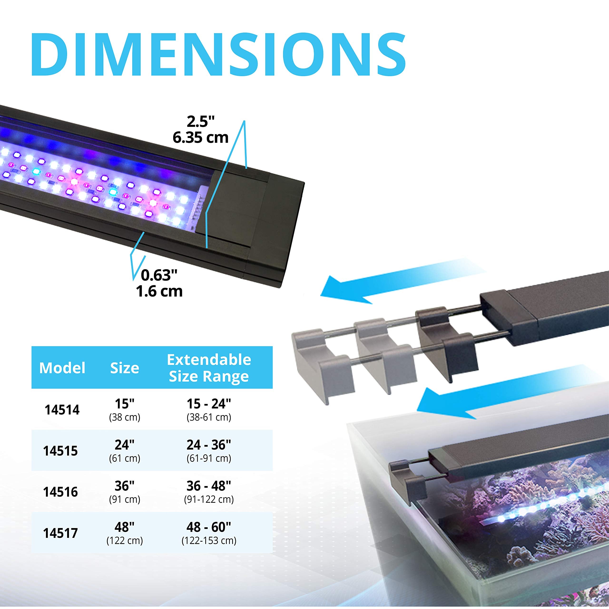 Fluval Sea Marine 3.0 LED, ciclo de 24 horas con amanecer y atardecer natural.