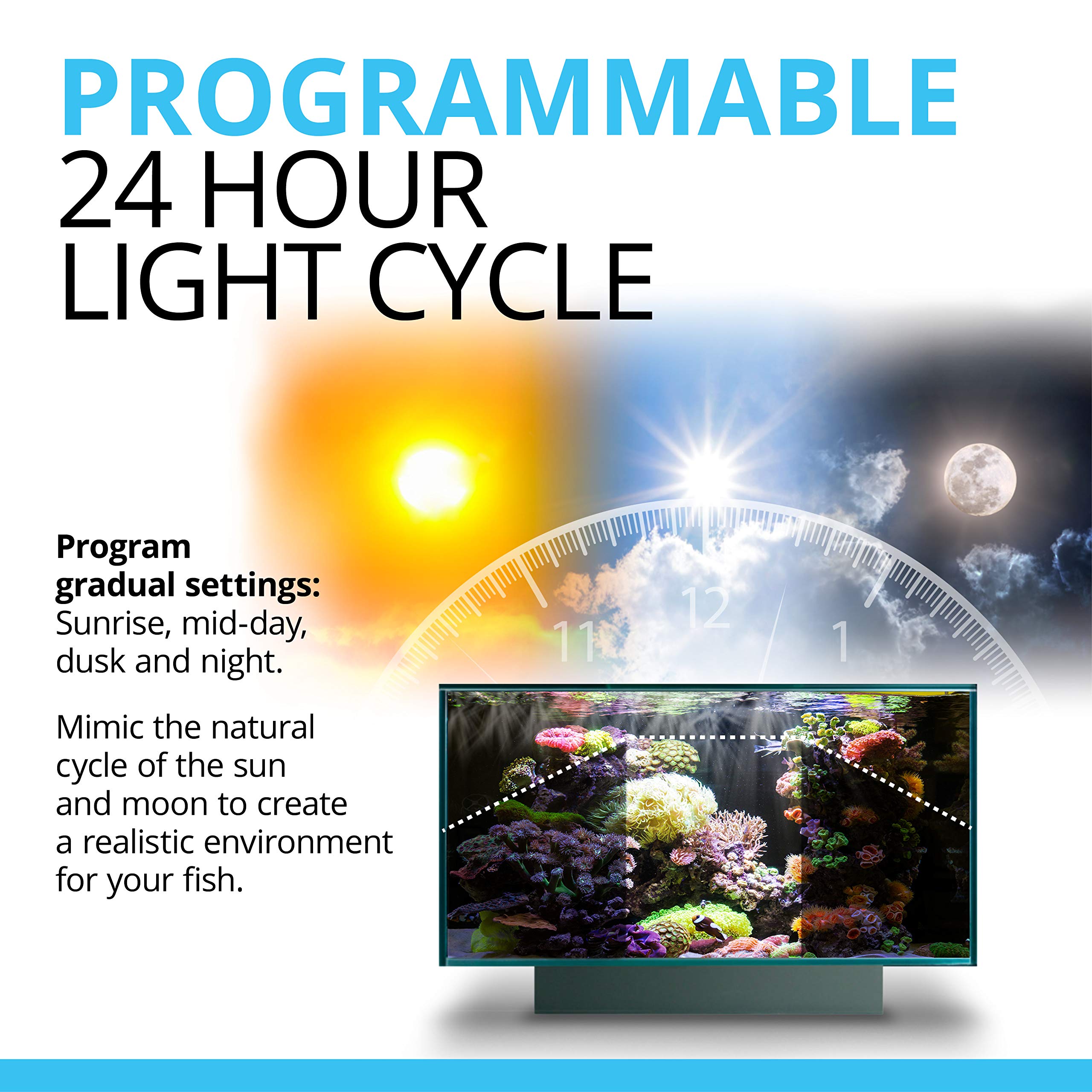 Fluval Sea Marine 3.0 LED, espectro de colores ajustable para crecimiento de corales.