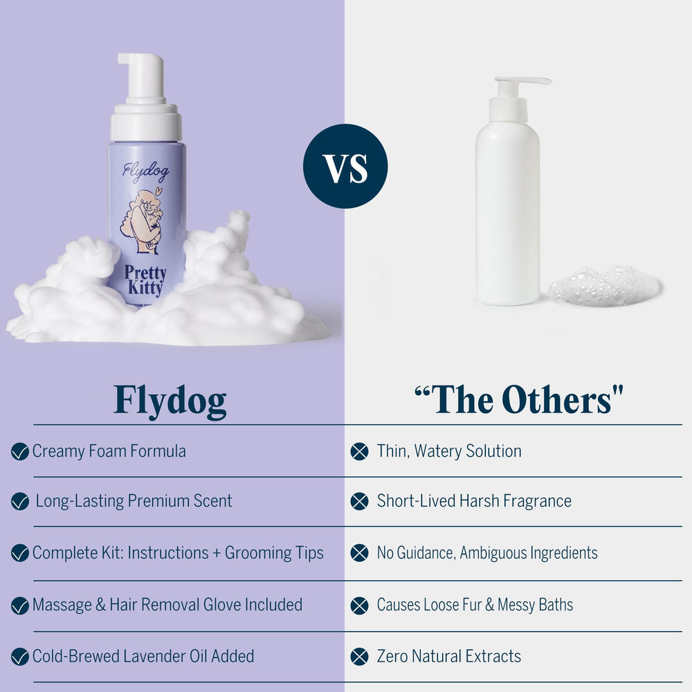 Flydog Pretty Kitty Aroma Lavanda-Vainilla deja pelaje ligero y fragante.