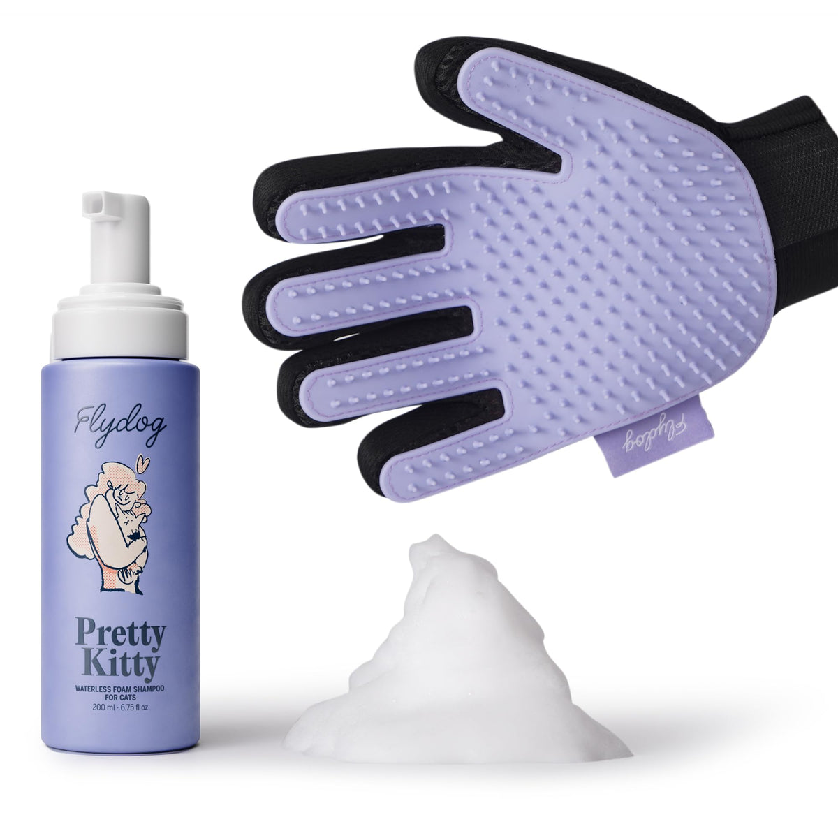 Flydog Pretty Kitty Champú Seco para Gatos: cuidado sin agua y deslanado suave.