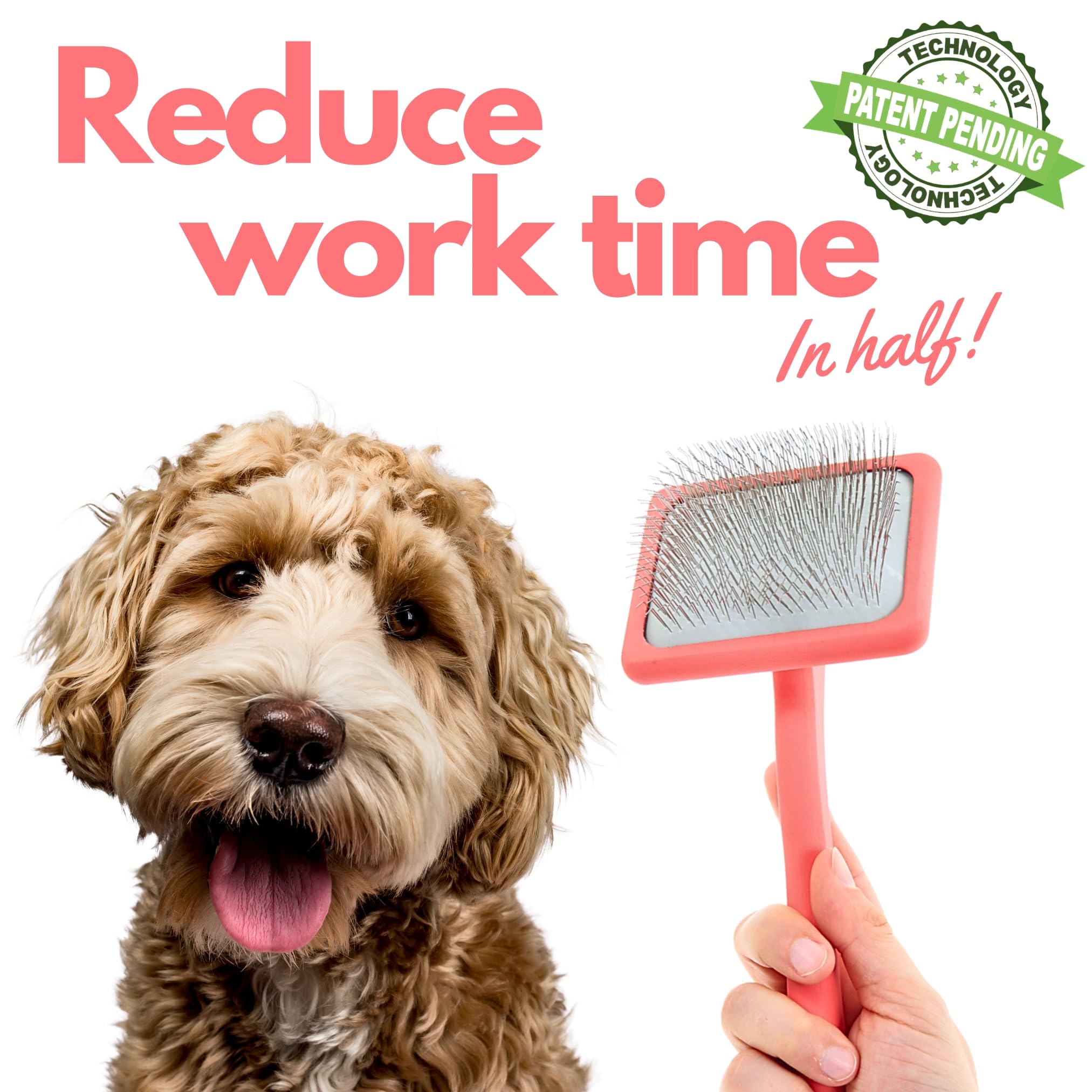 Flying Pawfect cepillo elimina pelo suelto y reduce enredos.
