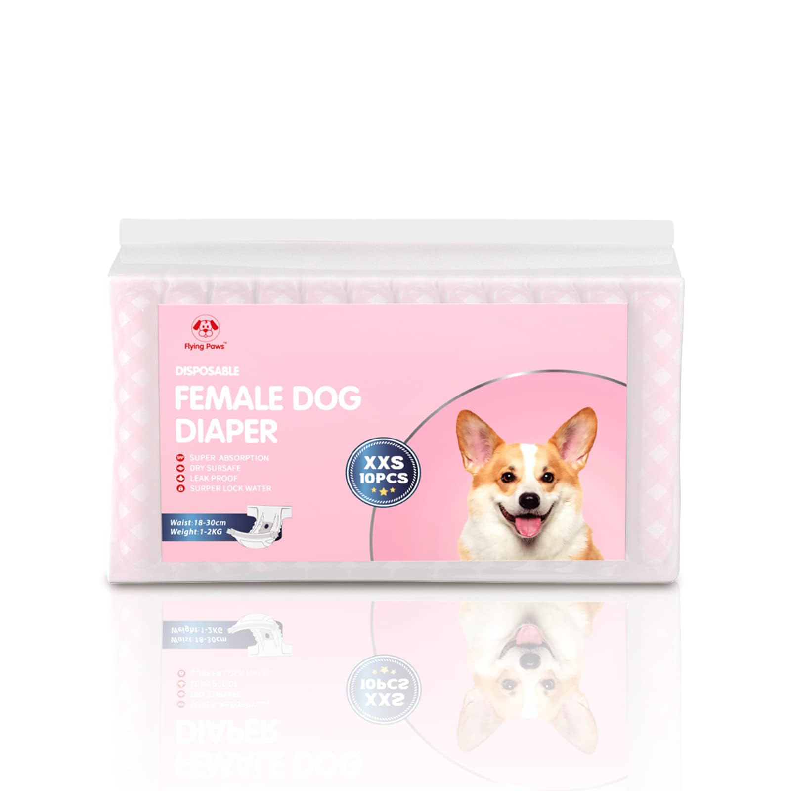 Pañales Flying Paws con absorción alta para mantener a la mascota seca