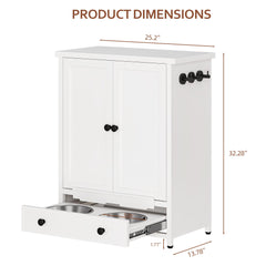 Fmlud armario metálico para almacenamiento de comida de perros