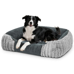 Fnsyay cama para perros grandes 35x28 con diseño ergonómico para soporte de espalda.