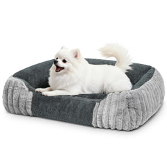 Fnsyay cama para perros pequeños con pelo de conejo sintético, confort inmediato.