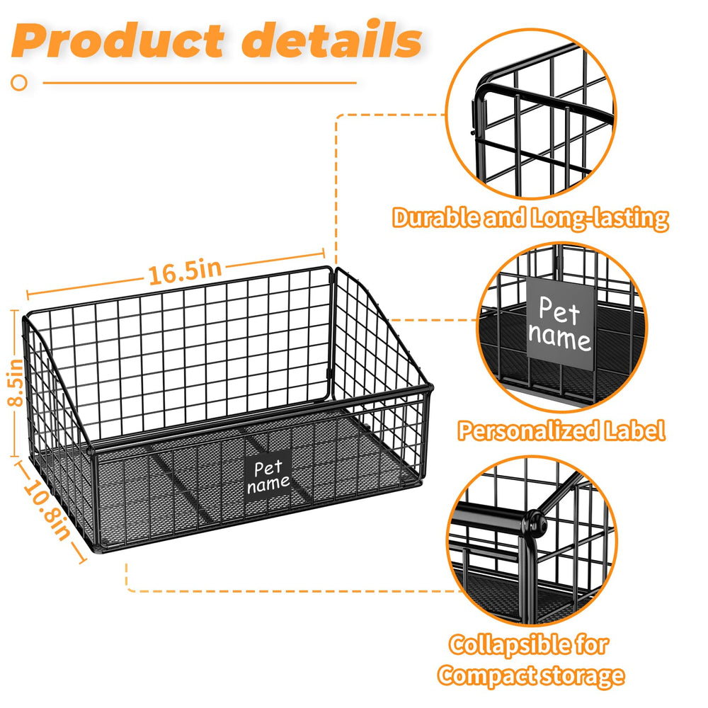 Foellstoe cesta de juguetes para perro, capacidad amplia para juguetes y mantas.