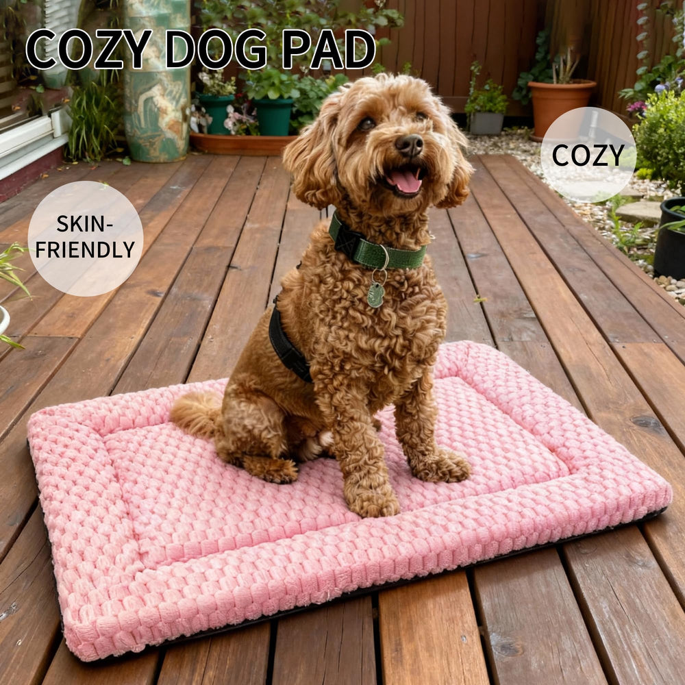 Fogkiss almohadilla-crate-perro-dos-lados-rosa-24x18 facilita limpieza y reposo suave