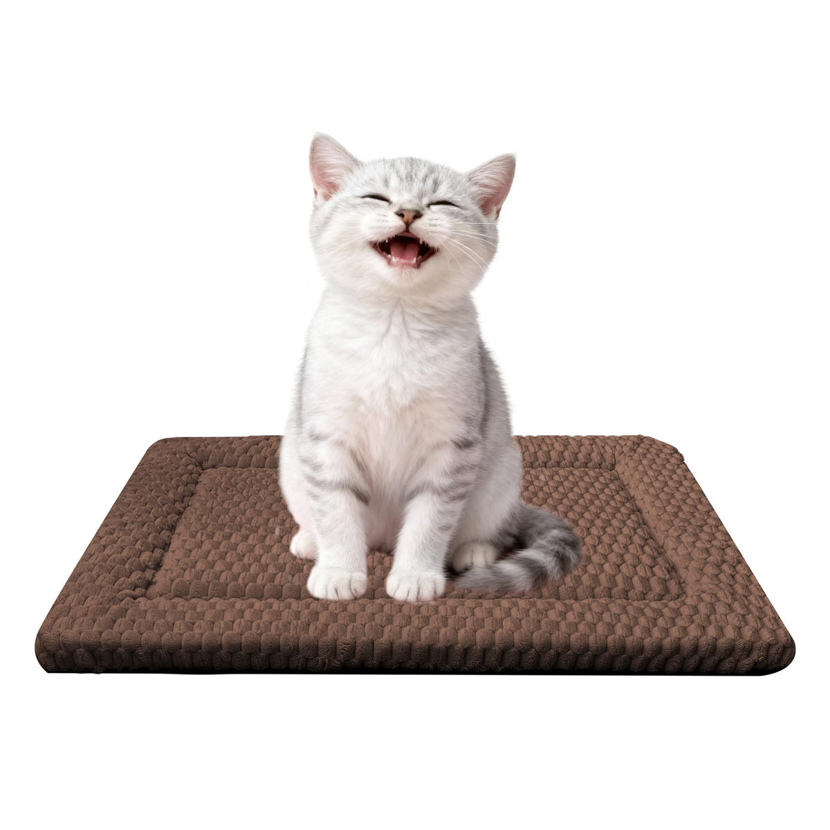 Fogkiss Cama-perro jaula doble cara: descanso suave y reversible para jaulas.